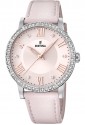 Orologio Festina Solo Tempo Quadrante Rosa Cristalli Bianchi Cinturino Pelle Donna F20412/2