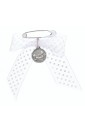 Spilla Baby Ciondolo Angelo Custode Argento Fiocco Bianco Agios AGI335/SP-BI