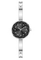 Orologio Donna Quadrante Nero Cristalli Acciaio Anallergico Luca Barra BW389