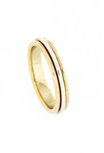 Fede Nuziale Recarlo Oro 18kt Bianco Giallo Matrimonio Wedding W14FD007/GB