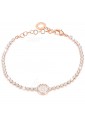 Bracciale Tennis Donna Rose Smalto Bianco Lettera B Dvccio OOZ13FM