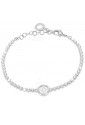 Bracciale Tennis Donna Silver Smalto Bianco Lettera D Dvccio UZ06NFM