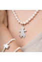 Collana Aquaforte Perle Ciondolo Charm Bambina Argento Cristalli P45BIFM